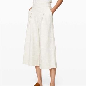 lululemon athletica Cream Wide-Leg Culottes